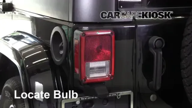 2018 Jeep Wrangler JK Unlimited Sahara 3.6L V6 Luces Luz trasera (reemplazar foco)